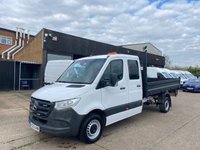 USED 2020 20 MERCEDES-BENZ SPRINTER 2.1 316 CDI L3 TIPPER DROPSIDE 160BHP. DOUBLE CREW CAB. 7 SEATER. LOW 82K MLS. TOW BAR. FINANCE. PX. TIPPER DROPSIDE. DOUBLE CAB. 7 SEATER. 82K MLS. FINANCE.