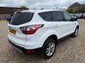 USED 2017 17 FORD KUGA 2.0 TDCi Titanium SUV 5dr Diesel Manual Euro 6 (s/s) (150 ps) ONLY 33,885 MILES+LONG MOT UNTIL 11.05.2027+8 INCH TOUCHSCREEN FORD SYNC 3 SATELLITE NAVIGATION SYSTEM+DUAL ZONE CLIMATE CONTROL AIR-CONDITIONING+AUTOMATIC HEADLIGHT ACTIVATION+RAIN-SENSING WINDSCREEN WIPERS+PARKING ASSISTANCE+'FROZEN WHITE' PAINT+17 INCH ALLOY WHEELS.