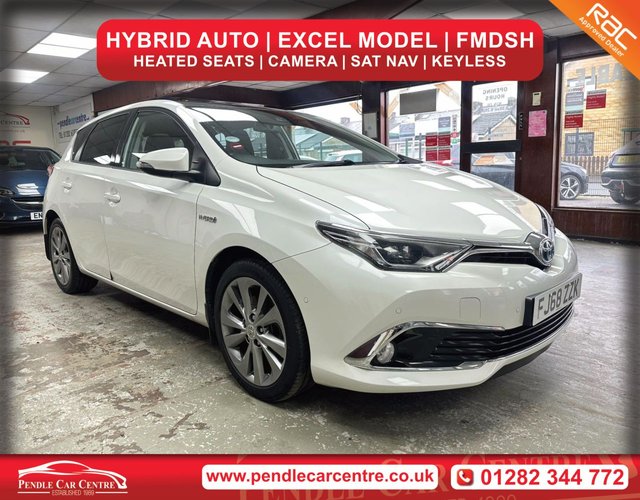 View our Toyota Auris 1.8 VVT-h Excel Hatchback 5dr Petrol Hybrid CVT Euro 6 (s/s) (136 ps)