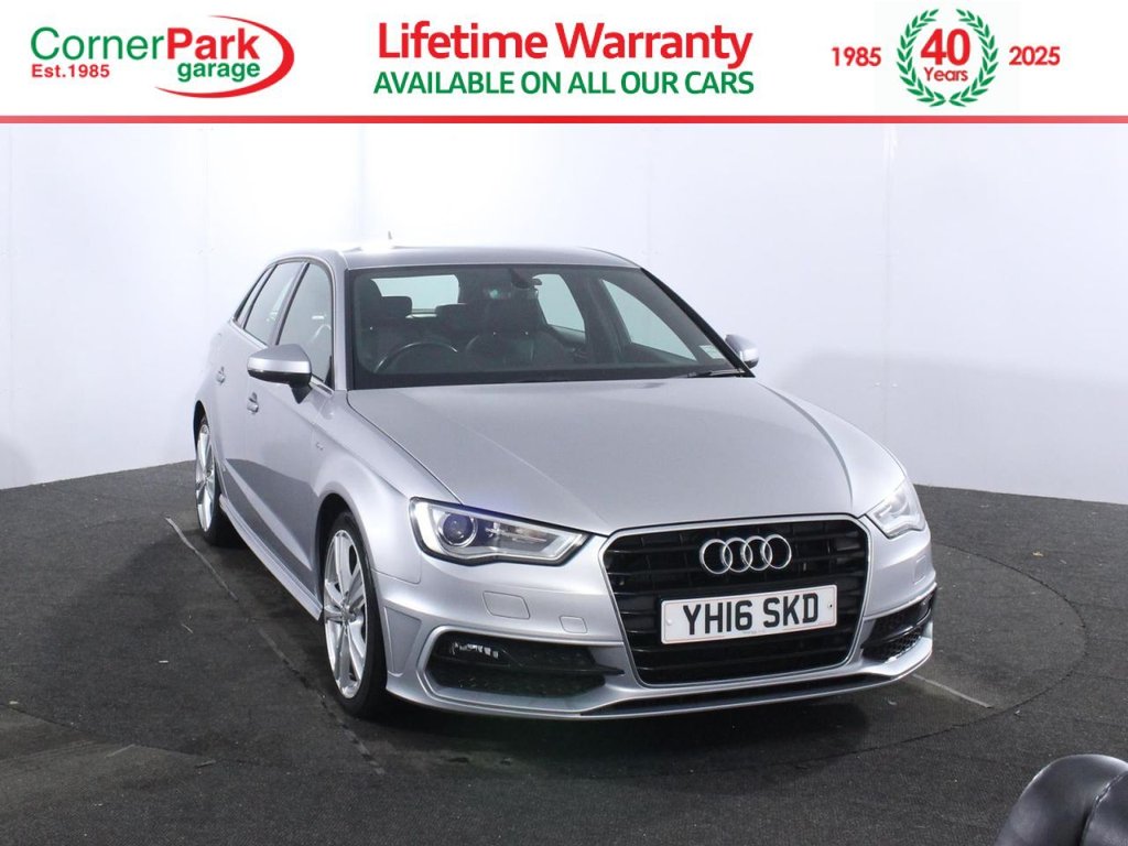 USED 2016 16 AUDI A3 2.0 TDI S line Sportback 5dr Diesel S Tronic Euro 6 (s/s) (Nav) (150 ps) BLUETOOTH - DAB RADIO