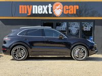 USED 2018 18 PORSCHE CAYENNE 4.0T V8 Turbo SUV 5dr Petrol TiptronicS 4WD Euro 6 (s/s) (550 ps) Porsche Dynamic Chassis Control (PDCC) + Panoramic roof system + Adaptive Cruise Control incl. Emergency Stop Function + Surround View+ Tow bar system with electrically deployable tow ball + Sport Chrono Package incl. mode switch	&pound;774 Lane Change Assist + Smooth-finish leather, two-tone leather interior + Roof rails with matt aluminium look finish + Privacy glass	+ Adaptive sports seat (18-way, electric) with integrated headrests, and memory package