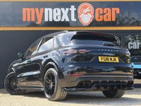 USED 2018 18 PORSCHE CAYENNE 4.0T V8 Turbo SUV 5dr Petrol TiptronicS 4WD Euro 6 (s/s) (550 ps) Porsche Dynamic Chassis Control (PDCC) + Panoramic roof system + Adaptive Cruise Control incl. Emergency Stop Function + Surround View+ Tow bar system with electrically deployable tow ball + Sport Chrono Package incl. mode switch	&pound;774 Lane Change Assist + Smooth-finish leather, two-tone leather interior + Roof rails with matt aluminium look finish + Privacy glass	+ Adaptive sports seat (18-way, electric) with integrated headrests, and memory package