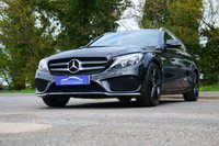 USED 2017 67 MERCEDES-BENZ C-CLASS 2.1 C220d AMG Line Estate 5dr Diesel G-Tronic+ Euro 6 (s/s) (170 ps) OBSIDIAN BLACK METALLIC PAINTWORK + REVERSE CAMERA + HEATED SEATS + NAV