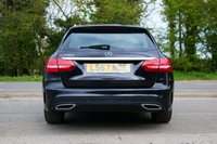 USED 2017 67 MERCEDES-BENZ C-CLASS 2.1 C220d AMG Line Estate 5dr Diesel G-Tronic+ Euro 6 (s/s) (170 ps) OBSIDIAN BLACK METALLIC PAINTWORK + REVERSE CAMERA + HEATED SEATS + NAV