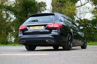 USED 2017 67 MERCEDES-BENZ C-CLASS 2.1 C220d AMG Line Estate 5dr Diesel G-Tronic+ Euro 6 (s/s) (170 ps) OBSIDIAN BLACK METALLIC PAINTWORK + REVERSE CAMERA + HEATED SEATS + NAV