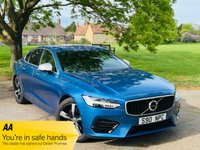 USED 2019 19 VOLVO S90 2.0h T8 Twin Engine 10.4kWh R-Design Pro Saloon 4dr Petrol Plug-in Hybrid Auto AWD Euro 6 (s/s) (390 ps) LEATHER+SAT NAV+CAMERA+ULEZ