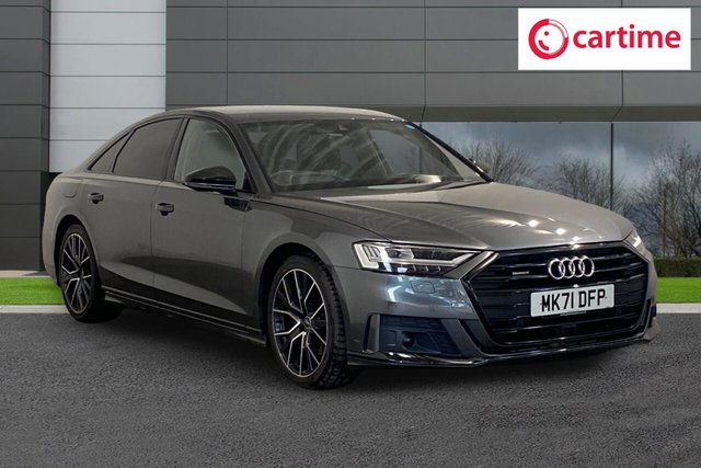 View our Audi A8 3.0 TDI V6 50 Black Edition Saloon 4dr Diesel Tiptronic quattro Euro 6 (s/s) (286 ps) Rear View Camera, Front / Rear Parking Sensors, Audi Smartphone Interface, Connect Package Plus, LED Interior Light Pack