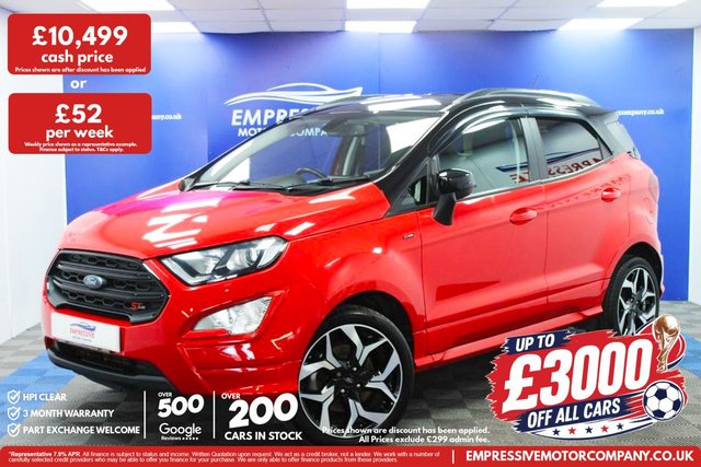View our Ford Ecosport 1.0T EcoBoost GPF ST-Line SUV 5dr Petrol Manual Euro 6 (s/s) (125 ps)