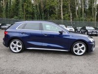 USED 2023 73 AUDI A3 Sportback 1.0 TFSI 30 S line 5d 110 S/S 1 OWNER, FULL SERVICE HISTORY, SAT NAV, VIRTUAL COCKPIT (DIGITAL DASH), FULL BLACK LEATHER UPHOLSTERY, WIRELESS APPLE CARPLAY / ANDROID AUTO, REAR PARKING SENSORS, DAB RADIO, BLUETOOTH PHONE & MUSIC, 2x USB C PORTS, PRIVACY GLASS, MANUAL 6 SPEED, LED LIGHTS WITH DAYTIME RUNNING LIGHTS, 18 INCH ALLOYS, ELECTRIC FOLDING MIRRORS, CRUISE CONTROL & SPEED LIMITER, RAIN & LIGHT SENSORS, KEYLESS START, VOICE CONTROL, DRIVE SELECT, CLIMATE CONTROL, LANE DEPARTURE WARNING