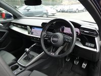 USED 2023 73 AUDI A3 Sportback 1.0 TFSI 30 S line 5d 110 S/S 1 OWNER, FULL SERVICE HISTORY, SAT NAV, VIRTUAL COCKPIT (DIGITAL DASH), FULL BLACK LEATHER UPHOLSTERY, WIRELESS APPLE CARPLAY / ANDROID AUTO, REAR PARKING SENSORS, DAB RADIO, BLUETOOTH PHONE & MUSIC, 2x USB C PORTS, PRIVACY GLASS, MANUAL 6 SPEED, LED LIGHTS WITH DAYTIME RUNNING LIGHTS, 18 INCH ALLOYS, ELECTRIC FOLDING MIRRORS, CRUISE CONTROL & SPEED LIMITER, RAIN & LIGHT SENSORS, KEYLESS START, VOICE CONTROL, DRIVE SELECT, CLIMATE CONTROL, LANE DEPARTURE WARNING