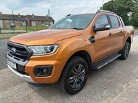 USED 2022 72 FORD RANGER 2.0 EcoBlue Wildtrak Pickup Double Cab 4dr Diesel Auto 4WD Euro 6 (s/s) (213 ps) 1 OWNER FROM NEW* 2 STAMP FORD SERVICE HISTORY* AUTOMATIC* 4 WHEEL DRIVE* SAT NAV* PARKING SENSORS* CRUISE CONTROL* AIR CON* HEATED WINDSCREEN* 18" ALLOYS* SABRE ORANGE