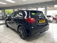 USED 2018 68 MERCEDES-BENZ A-CLASS 2.1 A200d AMG Line (Premium Plus) Hatchback 5dr Diesel 7G-DCT Euro 6 (s/s) (136 ps) COSMOS BLACK / BLACK ARTICO LEATHER / FABRIC TRIM (RED STITCHING) / HEATED FRONT 3X MEMORY SEATS / DUAL ZONE CLIMATE / PANORAMIC ROOF / ELECTRIC WINDOWS / POWERFOLD MIRRORS / AUTO LIGHTS / WIPERS / SATNAV / DAB FM AM CD TUNER / BLUETOOTH / USB / FRONT AND REAR PARKING SENSORS / 18" GREY FINISH ALLOYS / SERVICE HISTORY