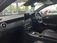 USED 2018 68 MERCEDES-BENZ A-CLASS 2.1 A200d AMG Line (Premium Plus) Hatchback 5dr Diesel 7G-DCT Euro 6 (s/s) (136 ps) COSMOS BLACK / BLACK ARTICO LEATHER / FABRIC TRIM (RED STITCHING) / HEATED FRONT 3X MEMORY SEATS / DUAL ZONE CLIMATE / PANORAMIC ROOF / ELECTRIC WINDOWS / POWERFOLD MIRRORS / AUTO LIGHTS / WIPERS / SATNAV / DAB FM AM CD TUNER / BLUETOOTH / USB / FRONT AND REAR PARKING SENSORS / 18" GREY FINISH ALLOYS / SERVICE HISTORY