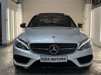 USED 2018 68 MERCEDES-BENZ C-CLASS 3.0 C43 V6 AMG (Premium Plus) Saloon 4dr Petrol G-Tronic+ 4MATIC Euro 6 (s/s) (367 ps) FULL MERC SERVICE+PAN ROOF