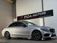 USED 2018 68 MERCEDES-BENZ C-CLASS 3.0 C43 V6 AMG (Premium Plus) Saloon 4dr Petrol G-Tronic+ 4MATIC Euro 6 (s/s) (367 ps) FULL MERC SERVICE+PAN ROOF