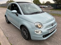 USED 2020 70 FIAT 500C 1.0 MHEV Launch Edition Convertible 2dr Petrol Manual Euro 6 (s/s) (70 bhp) 1 OWNER FROM NEW* SUNROOF* SAT NAV* PARKING SENSORS* CRUISE CONTROL* BLUETOOTH PHONE AND AUDIO* DAB* USB* 2 KEYS* CITY MODE* DEW GREEN* TECHNO LEATHER UPHOLSTERY