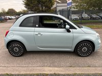 USED 2020 70 FIAT 500C 1.0 MHEV Launch Edition Convertible 2dr Petrol Manual Euro 6 (s/s) (70 bhp) 1 OWNER FROM NEW* SUNROOF* SAT NAV* PARKING SENSORS* CRUISE CONTROL* BLUETOOTH PHONE AND AUDIO* DAB* USB* 2 KEYS* CITY MODE* DEW GREEN* TECHNO LEATHER UPHOLSTERY