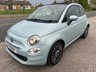 USED 2020 70 FIAT 500C 1.0 MHEV Launch Edition Convertible 2dr Petrol Manual Euro 6 (s/s) (70 bhp) 1 OWNER FROM NEW* SUNROOF* SAT NAV* PARKING SENSORS* CRUISE CONTROL* BLUETOOTH PHONE AND AUDIO* DAB* USB* 2 KEYS* CITY MODE* DEW GREEN* TECHNO LEATHER UPHOLSTERY