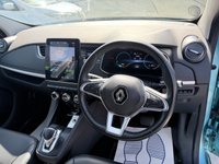 USED 2021 71 RENAULT ZOE Blue R135 EV50 GT Line electric hatchback, 29,700 miles, Automatic, Part leather, 16in Alloys, Sat nav, Cruise, DAB, Rear camera, A/C and much more This 2021 Renault Zoe R135 GT Line boasts a single owner from new, offering a well cared for electric driving experience. As an electric vehicle, it features a substantial 55 kWh battery, providing a maximum range of 238 miles when new. Charging at home with a 7kW charger takes approximately 9 hours and 25 minutes for a full charge, while rapid public charging can take you from empty to 80% in just 1 hour and 10 minutes. The GT Line trim ensures a well equipped interior and exterior.  The genero