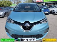 USED 2021 71 RENAULT ZOE Blue R135 EV50 GT Line electric hatchback, 29,700 miles, Automatic, Part leather, 16in Alloys, Sat nav, Cruise, DAB, Rear camera, A/C and much more This 2021 Renault Zoe R135 GT Line boasts a single owner from new, offering a well cared for electric driving experience. As an electric vehicle, it features a substantial 55 kWh battery, providing a maximum range of 238 miles when new. Charging at home with a 7kW charger takes approximately 9 hours and 25 minutes for a full charge, while rapid public charging can take you from empty to 80% in just 1 hour and 10 minutes. The GT Line trim ensures a well equipped interior and exterior.  The genero