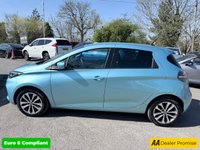 USED 2021 71 RENAULT ZOE Blue R135 EV50 GT Line electric hatchback, 29,700 miles, Automatic, Part leather, 16in Alloys, Sat nav, Cruise, DAB, Rear camera, A/C and much more This 2021 Renault Zoe R135 GT Line boasts a single owner from new, offering a well cared for electric driving experience. As an electric vehicle, it features a substantial 55 kWh battery, providing a maximum range of 238 miles when new. Charging at home with a 7kW charger takes approximately 9 hours and 25 minutes for a full charge, while rapid public charging can take you from empty to 80% in just 1 hour and 10 minutes. The GT Line trim ensures a well equipped interior and exterior.  The genero