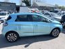 USED 2021 71 RENAULT ZOE Blue R135 EV50 GT Line electric hatchback, 29,700 miles, Automatic, Part leather, 16in Alloys, Sat nav, Cruise, DAB, Rear camera, A/C and much more This 2021 Renault Zoe R135 GT Line boasts a single owner from new, offering a well cared for electric driving experience. As an electric vehicle, it features a substantial 55 kWh battery, providing a maximum range of 238 miles when new. Charging at home with a 7kW charger takes approximately 9 hours and 25 minutes for a full charge, while rapid public charging can take you from empty to 80% in just 1 hour and 10 minutes. The GT Line trim ensures a well equipped interior and exterior.  The genero