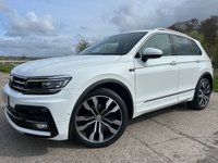 USED 2018 68 VOLKSWAGEN TIGUAN 2.0 TDI R-Line SUV 5dr Diesel DSG 4Motion Euro 6 (s/s) (150 ps) GREAT SERVICE HISTORY + R-LINE STYLING PACK + ELECTRIC TILT N SLIDE PAN ROOF + FRONT & REAR PARKING SENSORS + APPLE CARPLAY/ANDROID AUTO + ADAPTIVE CRUISE CONTROL + LANE ASSIST + 3 ZONE ELECTRONIC CLIMATE CONTROL + TOUCH SCREEN SAT NAV + WINTER PACK + AMBIENT LIGHTING + HEATED FRONT SEATS + ELECTRONIC PARKING BRAKE + MULTI-FUNCTION LEATHER TRIMMED STEERING WHEEL WITH PADDLESHIFTS + 20' SUZUKA ALLOY WHEELS WITH TPMS