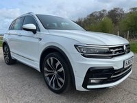 USED 2018 68 VOLKSWAGEN TIGUAN 2.0 TDI R-Line SUV 5dr Diesel DSG 4Motion Euro 6 (s/s) (150 ps) GREAT SERVICE HISTORY + R-LINE STYLING PACK + ELECTRIC TILT N SLIDE PAN ROOF + FRONT & REAR PARKING SENSORS + APPLE CARPLAY/ANDROID AUTO + ADAPTIVE CRUISE CONTROL + LANE ASSIST + 3 ZONE ELECTRONIC CLIMATE CONTROL + TOUCH SCREEN SAT NAV + WINTER PACK + AMBIENT LIGHTING + HEATED FRONT SEATS + ELECTRONIC PARKING BRAKE + MULTI-FUNCTION LEATHER TRIMMED STEERING WHEEL WITH PADDLESHIFTS + 20' SUZUKA ALLOY WHEELS WITH TPMS