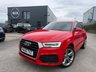 USED 2016 66 AUDI Q3 2.0 TDI S line Plus SUV 5dr Diesel S Tronic quattro Euro 6-2 OWNER CAR FINISHED IN MISANO RED WITH BLACK HALF LEATHER-BLUETOOTH-CRUISE CONTROL-SATNAV-DAB RADIO-PARKING SENSORS-ELECTRIC FOLDING MIRRORS-DUAL ZONE CLIMATE CONTROL 
