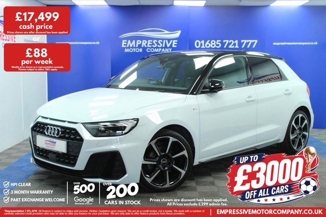 View our Audi A1 1.0 TFSI 30 Black Edition Sportback 5dr Petrol Manual Euro 6 (s/s) (110 ps)