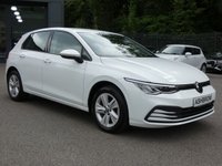 USED 2022 22 VOLKSWAGEN GOLF 1.0 TSI Life 5d 110 S/S SAT NAV, APP-CONNECT FOR WIRELESS APPLE CARPLAY / ANDROID AUTO, ACTIVE INFO DISPLAY VIRTUAL COCKPIT, WIRELESS PHONE CHARGER, DAB RADIO, BLUETOOTH, LANE ASSIST, FRONT ASSIST, ADAPTIVE CRUISE CONTROL & SPEED LIMITER, FRONT & REAR PARKING SENSORS WITH DISPLAY, LEATHER FLAT BOTTOM MULTIFUNCTION STEERING WHEEL, KEYLESS START, RAIN & LIGHT SENSORS, AUTO HOLD, 4x USB PORTS, CLIMATE CONTROL, ILLUMINATING VANITY MIRRORS, DIGITAL SPEEDO, MANAUL 6 SPEED, 1 OWNER FROM NEW, SERVICE HISTORY