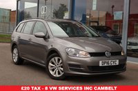 USED 2016 16 VOLKSWAGEN GOLF 2.0 TDI BlueMotion Tech SE Estate 5dr Diesel Manual Euro 6 (s/s) (150 ps) - EURO 6 - ULEZ, FSH/CAMBELT KIT, &pound;20 TAX, CRUISE, 16" ALLOYS, DAB & BLUETOOTH