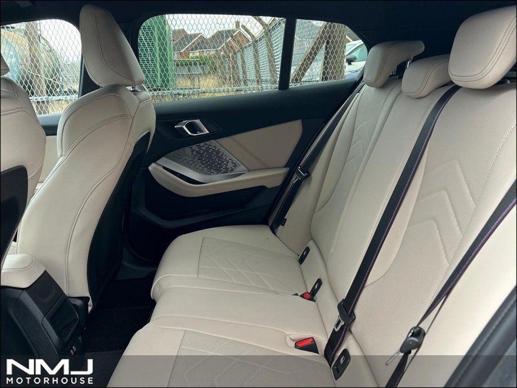 USED 2024 74 BMW 1 SERIES 1.5 120i MHT M Sport Hatchback 5dr Petrol Hybrid DCT Euro 6 (s/s) (170 ps) 9.9%APR OYSTER VEGANZA SEATS