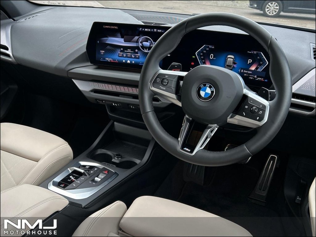 USED 2024 74 BMW 1 SERIES 1.5 120i MHT M Sport Hatchback 5dr Petrol Hybrid DCT Euro 6 (s/s) (170 ps) 9.9%APR OYSTER VEGANZA SEATS
