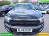 USED 2018 18 FORD RANGER Black 3.2 TDCi Wildtrak pickup, 98,000 miles, Automatic 4WD, 18in Alloys, Sat nav, Rear camera, Touchscreen, A/C. Plus VAT @ 20%! This 2018 Ford Ranger TDCi Wildtrak is ready for its next adventure, benefiting from a 12 month MOT provided on purchase and a 3 month warranty for your peace of mind. and a very goood service History @ 1K, 23K, 34K, 46K, 58K, 73K, and 95K  Under the bonnet, you'll find a robust 3.2L diesel engine paired with a capable four wheel drive system, making it well suited for a variety of tasks and terrains.  Inside, the Wildtrak trim offers comfort and convenience with Dual Zone Electronic Automatic T