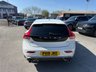 USED 2019 19 VOLVO V40 2.0 T2 R-Design Edition Hatchback 5dr Petrol Manual Euro 6-2 OWNER CAR FINISHED IN ICE WHITE WITH BLACK LEATHER UPHOLSTERY-ELECTRIC MEMORY SEAT-ELECTRIC FOLDING MIRRORS-BLUETOOTH-CRUISE CONTROL-SATNAV-REVERSE CAMERA DAB RADIO-AIR CONDITIONING AND 7 VOLVO SERVICES  
