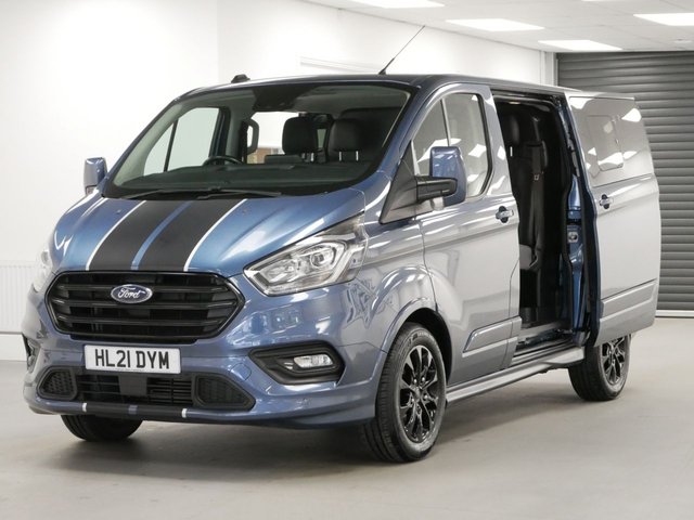 View our Ford Transit Custom 320 2.0 EBL 185 BHP SWB SPORT AUTO CREWCAB 5 SEATER ( NO VAT )