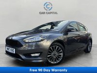 USED 2017 17 FORD FOCUS 1.0T EcoBoost ST-Line Hatchback 5dr Petrol Auto Euro 6 (s/s) (125 ps) PARK SENSORS+WARRANTY+ULEZ+2 KEYS