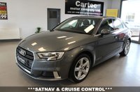 USED 2019 68 AUDI A3 1.5 TFSI CoD 35 Sport Sportback 5dr Petrol Manual Euro 6 (s/s) (150 ps) ***SATNAV & CRUISE CONTROL***BLUETOOTH DAB & AUDI SMARTPHONE INTERFACE***XENON LIGHTS & CLIMATE CONTROL***REAR PARKING SENSORS***HALF LEATHER & FRONT SPORT SEATS***AUDI DRIVE SELECT***FULL SERVICE HISTORY***
