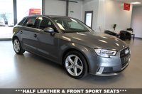 USED 2019 68 AUDI A3 1.5 TFSI CoD 35 Sport Sportback 5dr Petrol Manual Euro 6 (s/s) (150 ps) ***SATNAV & CRUISE CONTROL***BLUETOOTH DAB & AUDI SMARTPHONE INTERFACE***XENON LIGHTS & CLIMATE CONTROL***REAR PARKING SENSORS***HALF LEATHER & FRONT SPORT SEATS***AUDI DRIVE SELECT***FULL SERVICE HISTORY***