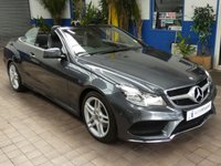 USED 2014 06 MERCEDES-BENZ E-CLASS 2.0 E200 AMG Line Cabriolet 2dr Petrol G-Tronic+ Euro 6 (s/s) (184 ps) SAT NAV AIR SCARF HEATED SEATS LEATHER INTERIOR CRUISE CONTROL PARKING SENSORS 2 OWNERS EXCELLENT SERVICE HISTORY 9 SERVICES TO 57K MILES WARRANTY