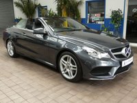 USED 2014 06 MERCEDES-BENZ E-CLASS 2.0 E200 AMG Line Cabriolet 2dr Petrol G-Tronic+ Euro 6 (s/s) (184 ps) SAT NAV AIR SCARF HEATED SEATS LEATHER INTERIOR CRUISE CONTROL PARKING SENSORS 2 OWNERS EXCELLENT SERVICE HISTORY 9 SERVICES TO 57K MILES WARRANTY