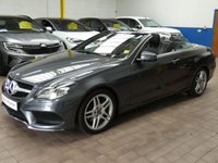 USED 2014 06 MERCEDES-BENZ E-CLASS 2.0 E200 AMG Line Cabriolet 2dr Petrol G-Tronic+ Euro 6 (s/s) (184 ps) SAT NAV AIR SCARF HEATED SEATS LEATHER INTERIOR CRUISE CONTROL PARKING SENSORS 2 OWNERS EXCELLENT SERVICE HISTORY 9 SERVICES TO 57K MILES WARRANTY