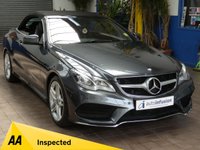 USED 2014 06 MERCEDES-BENZ E-CLASS 2.0 E200 AMG Line Cabriolet 2dr Petrol G-Tronic+ Euro 6 (s/s) (184 ps) SAT NAV AIR SCARF HEATED SEATS LEATHER INTERIOR CRUISE CONTROL PARKING SENSORS 2 OWNERS EXCELLENT SERVICE HISTORY 9 SERVICES TO 57K MILES WARRANTY