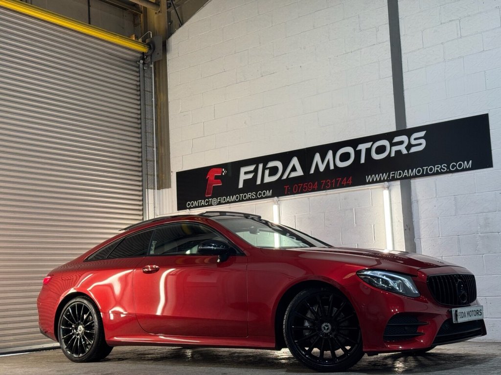 Red 2020 Mercedes-Benz E-Class 2.0d E220d AMG Line (Premium Plus) Coupe 2d Plus Coupe Rear-wheel drive Automatic