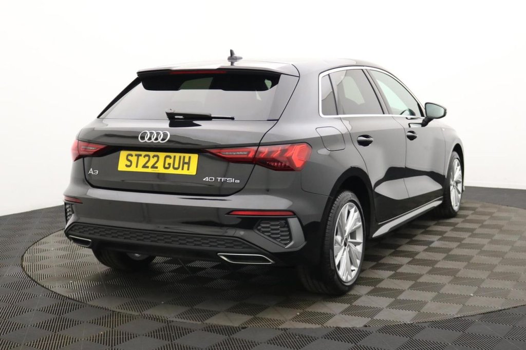 USED 2022 22 AUDI A3 1.4 TFSIe 40 S line Sportback 5dr Petrol Plug-in Hybrid S Tronic Euro 6 (s/s) 13kWh (204 ps) Sat Nav, Car Play, Sensors