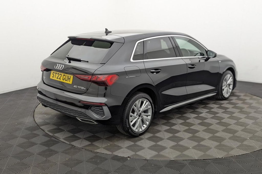 USED 2022 22 AUDI A3 1.4 TFSIe 40 S line Sportback 5dr Petrol Plug-in Hybrid S Tronic Euro 6 (s/s) 13kWh (204 ps) Sat Nav, Car Play, Sensors