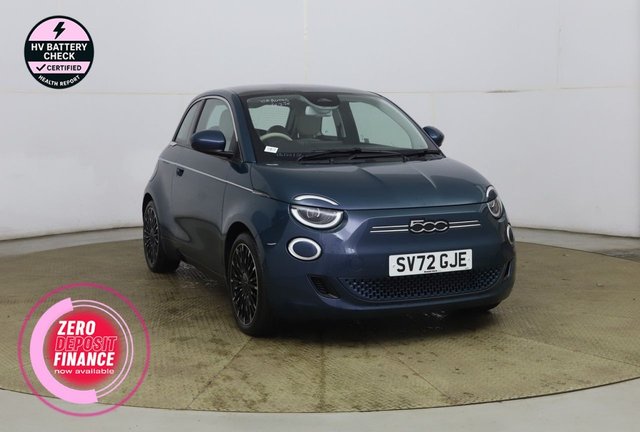 2022 fiat 500e 42kwh la prima hatchback 3dr electric auto (118 ps) panoramic sunroof, rear parking sensors, android auto / apple carplay,... photo