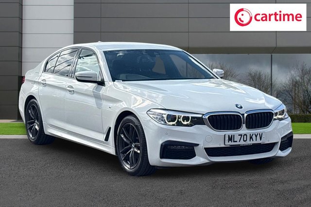 View our BMW 5 Series 2.0 520i GPF M Sport Saloon 4dr Petrol Auto Euro 6 (s/s) (184 ps) Reverse Camera, Front / Rear Park Distance Control, BMW Connected Package Professional, M Sport Package, 18In Alloys