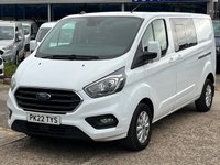 USED 2022 22 FORD TRANSIT CUSTOM 2.0 320 EcoBlue Limited Crew Van Double Cab 5dr Diesel Manual L2 H1 Euro 6 (s/s) (6 Seat) (130 ps) 